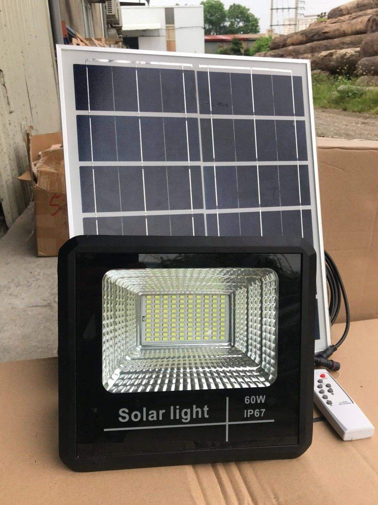 Solar motion sensor security light LED outdoor flood light IP65 waterproof installed on wall