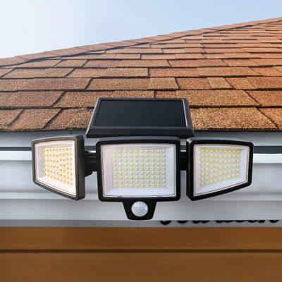 Solar motion sensor security light LED outdoor flood light IP65 waterproof solar powered motion activated