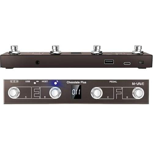 M-VAVE Chocolate Plus Wireless MIDI Foot Controller – 4-Button Smart Switch with Expression Pedal Support