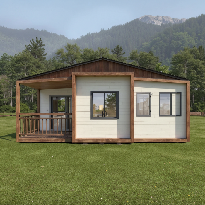 Kobis Haven Modern Luxurious Expandable Prefab Container House | Eco-Friendly Modular Villa with Integrated Porch