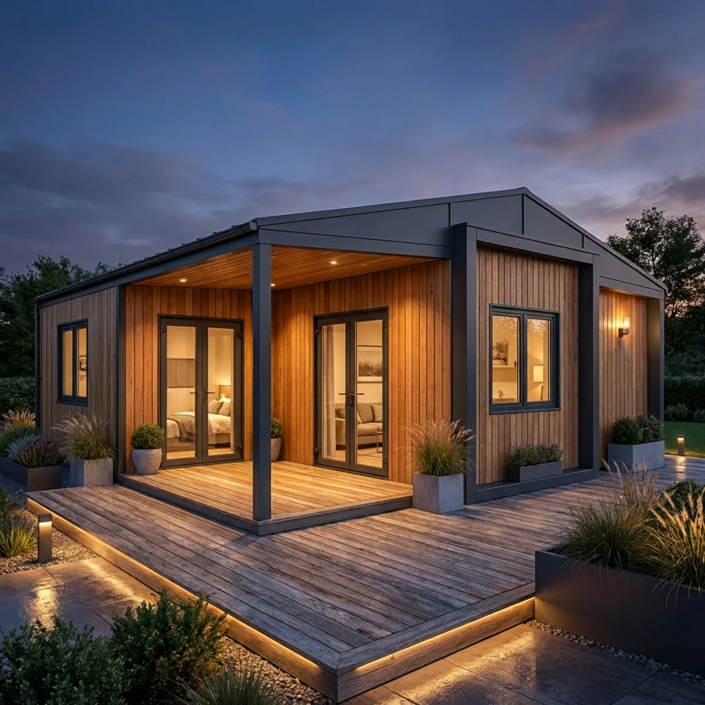 Kobis Haven Modern Luxurious Expandable Prefab Container House | Eco-Friendly Modular Villa with Integrated Porch