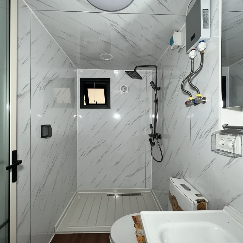 Kobis Haven Pre-Foldable 20ft & 40ft Prefabricated Mobile Expandable Collapsible Container House | Modern Prefab Villa with Timber Deck, Porch & Pergola