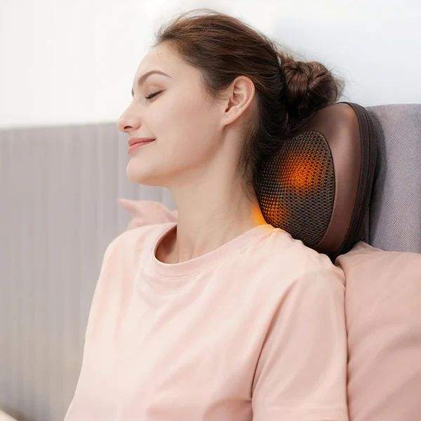 Premium Electric Neck & Shoulder Massager with heat, vibration, and kneading features for relaxation and tension relief