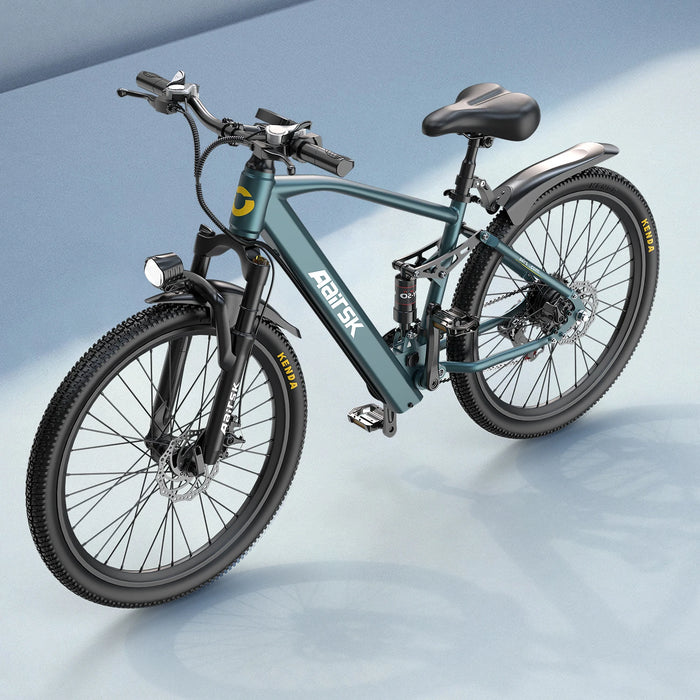 Aairsk Electric Bike GT900, Dual Suspension 21 Speeds 36V 13AH Battery, with NFC UnLock, Range from 40 to 60 km, Mountain Biking for Adults, 250W Engine, Maximum Speed 25 Km/h.