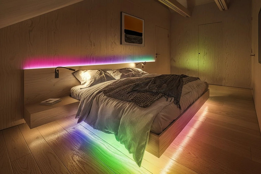 Smart RGB LED Strip Lights (1–40M) – App-Controlled Ambient Room Lighting