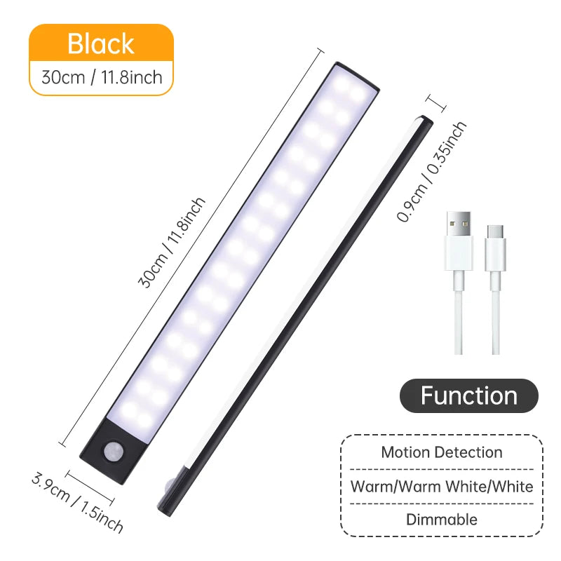 Wireless Motion Night Light – Rechargeable LED Sensor Lamp with Auto On/Off