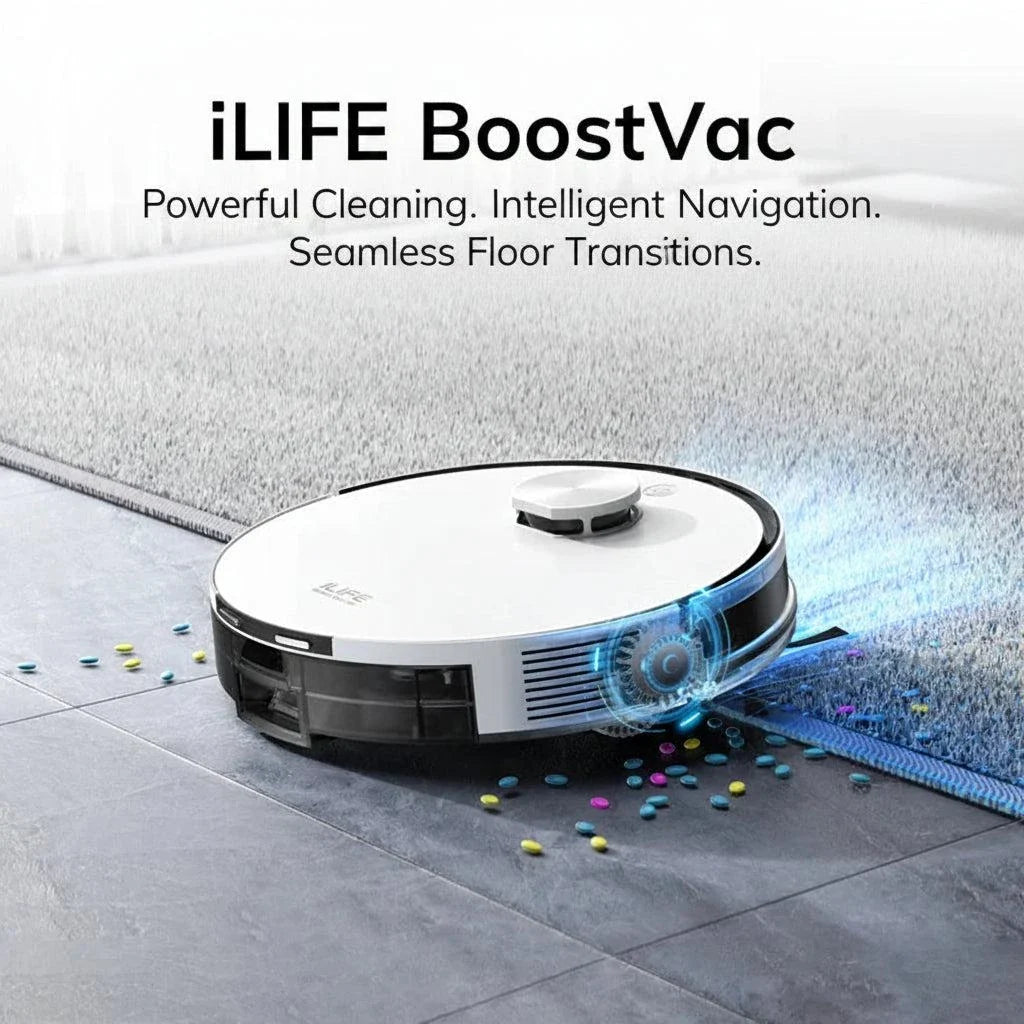 ILIFE A30 Pro self-emptying robot vacuum and mop combo with 5000Pa suction and LiDAR navigation