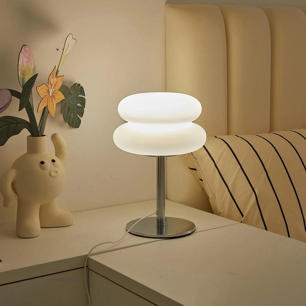 LumiNest Creamy Bedside Lamp – Soft Touch Dimmable LED Night Light