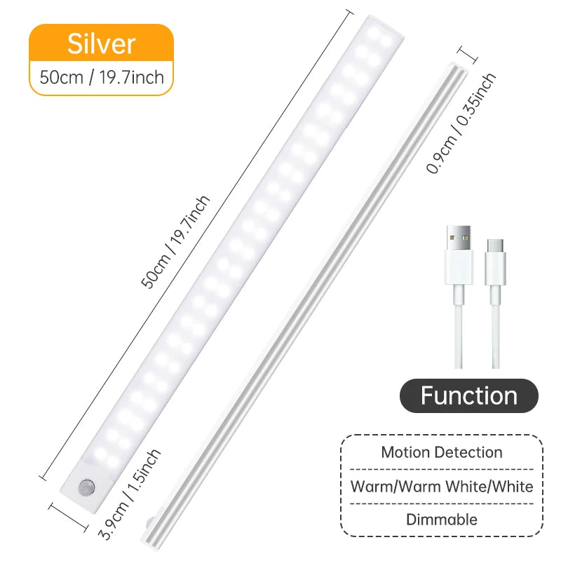 Wireless Motion Night Light – Rechargeable LED Sensor Lamp with Auto On/Off
