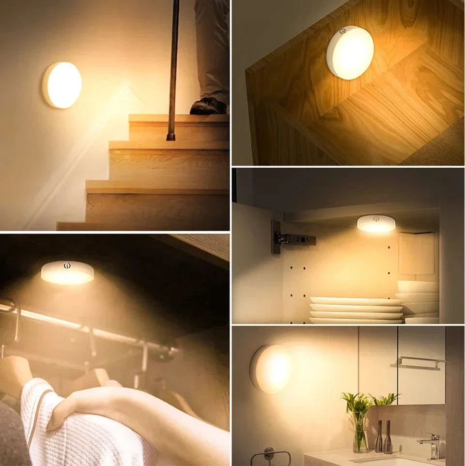 3-Pack Rechargeable Motion Sensor Night Lights – Wireless LED Automatic Lights
