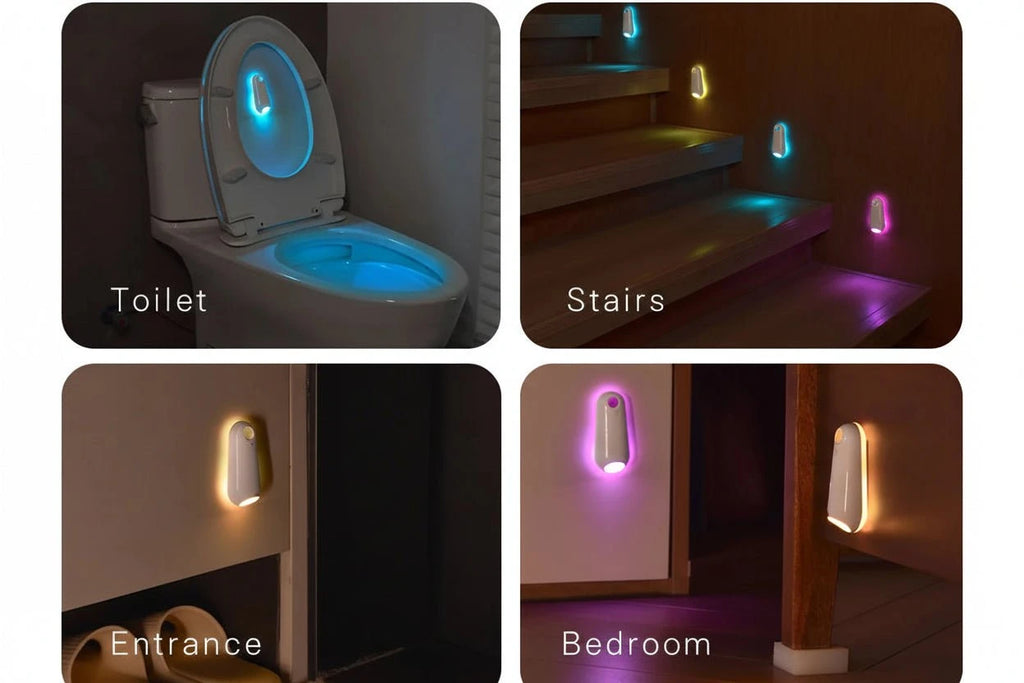 Smart Ambient Bathroom Lighting – Color-Changing LED Mirror Light with Motion Sensor