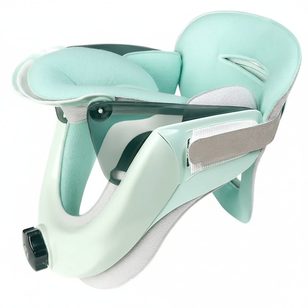 Mint green full-face snorkeling mask on a white background