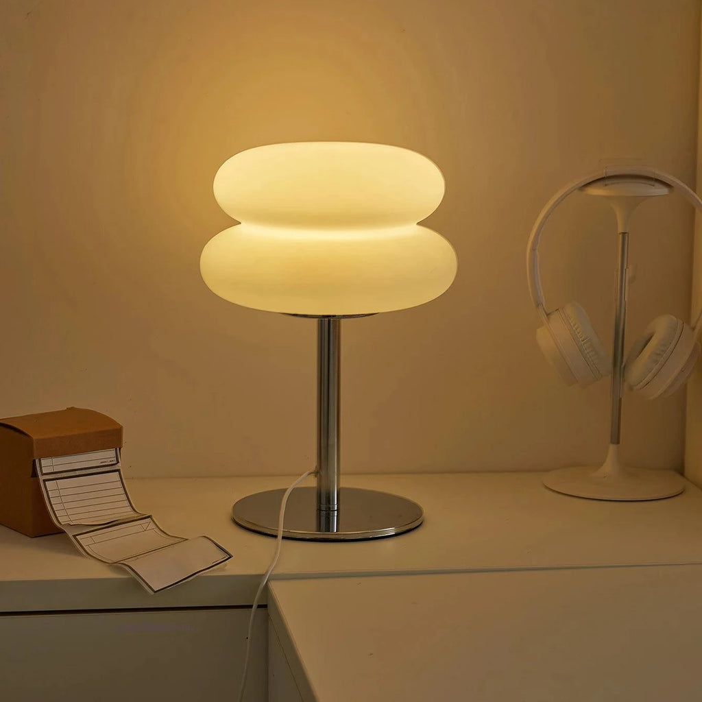 LumiNest Creamy Bedside Lamp – Soft Touch Dimmable LED Night Light