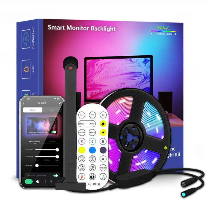Smart RGBIC TV Backlight with AI Sync Camera | For 55-75" TVs