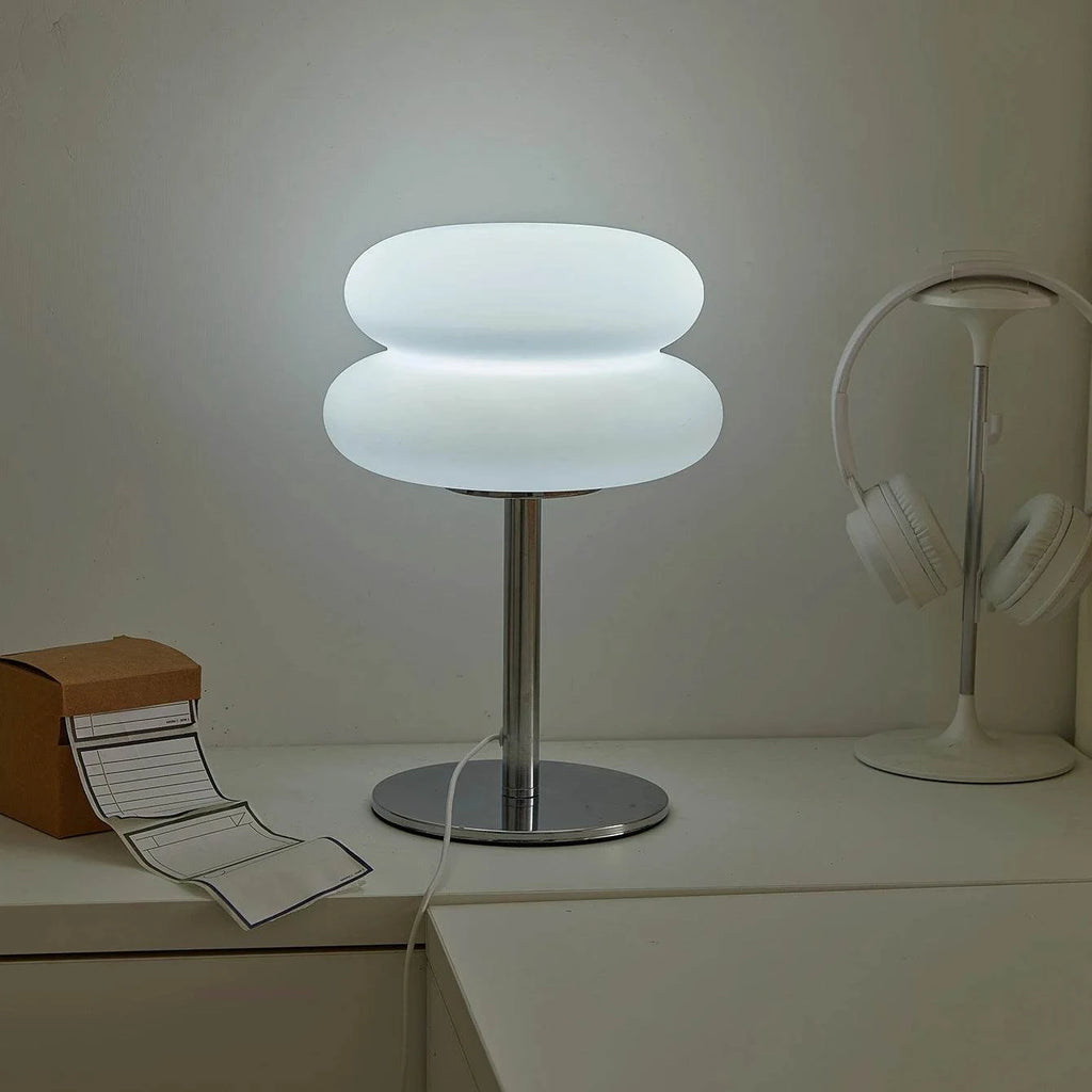 LumiNest Creamy Bedside Lamp – Soft Touch Dimmable LED Night Light