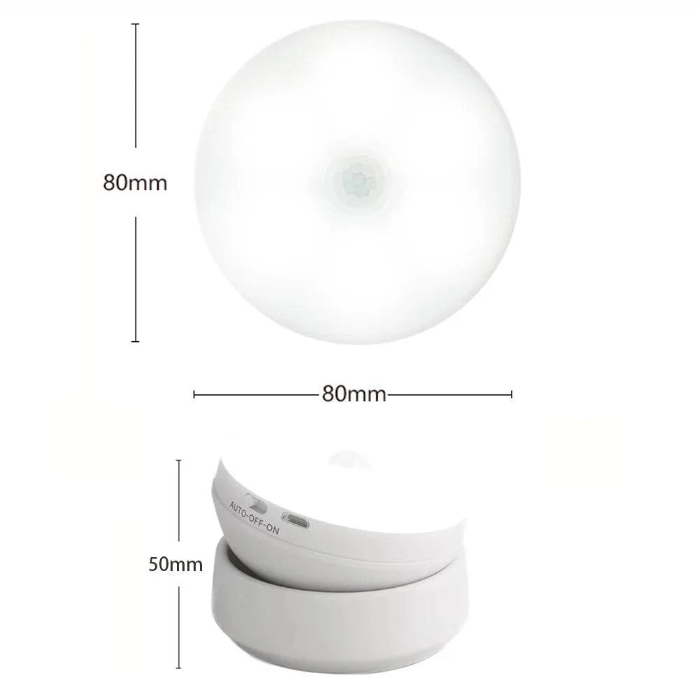 USB Rechargeable Motion Sensor Night Light – Automatic LED Bedside Lamp