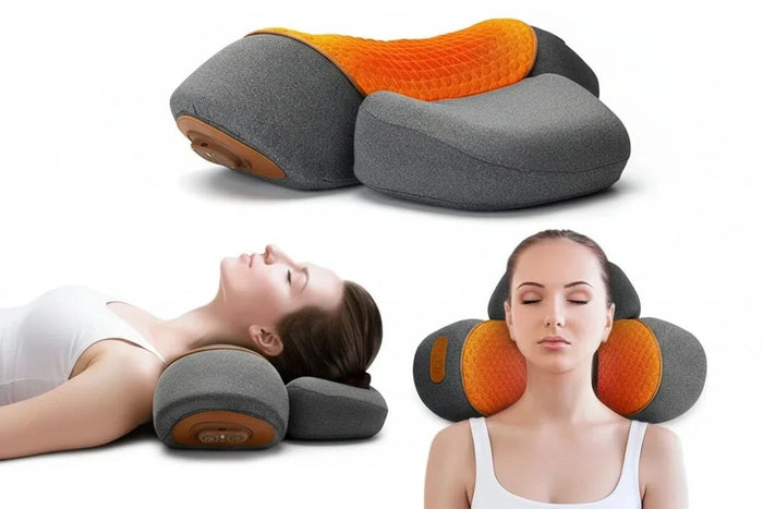 Premium electric neck and shoulder massager with heat, vibration, and kneading for pain relief and relaxation