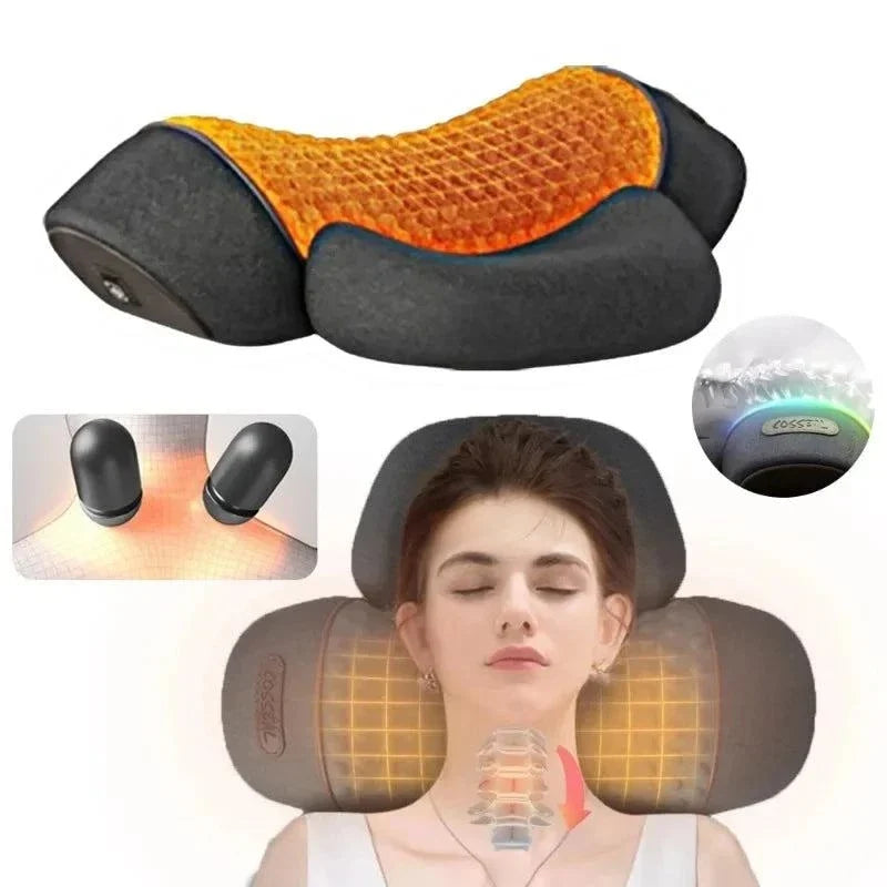 Premium electric neck and shoulder massager with heat, vibration, and kneading massage features
