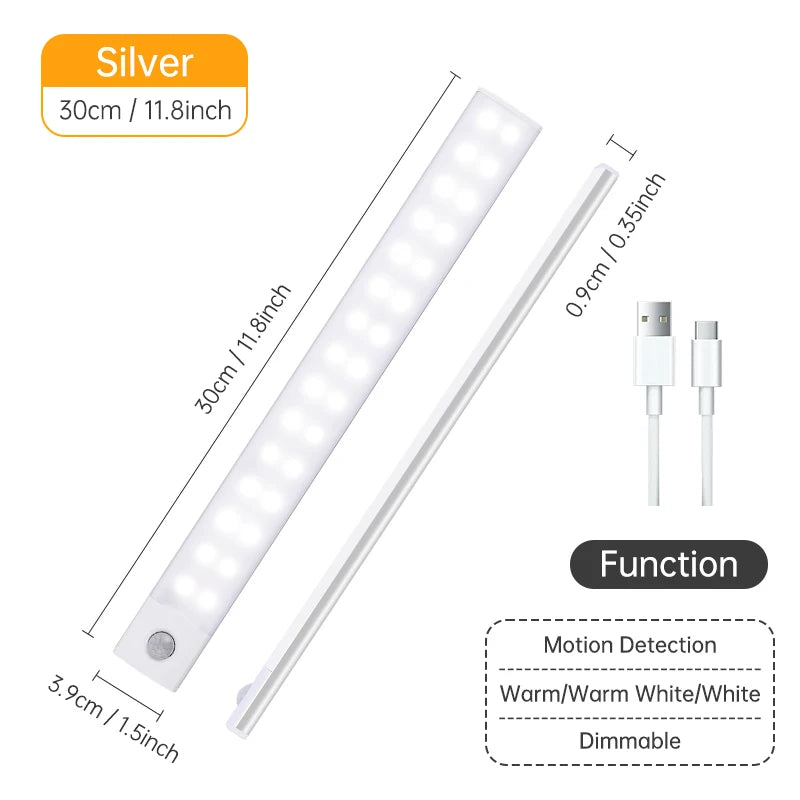 Wireless Motion Night Light – Rechargeable LED Sensor Lamp with Auto On/Off