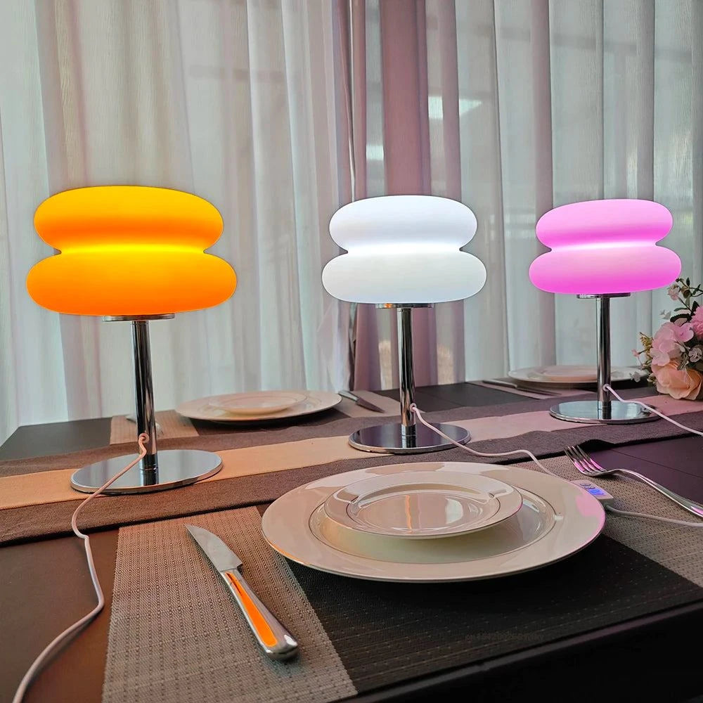 LumiNest Creamy Bedside Lamp – Soft Touch Dimmable LED Night Light