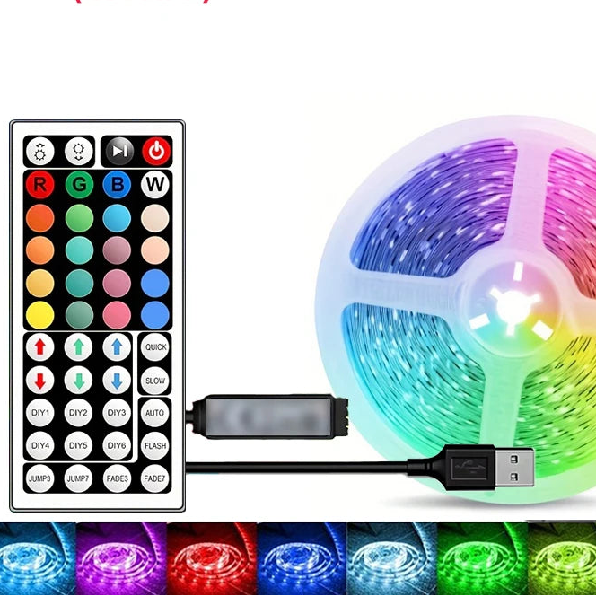 Smart RGB LED Strip Lights (1–40M) – App-Controlled Ambient Room Lighting