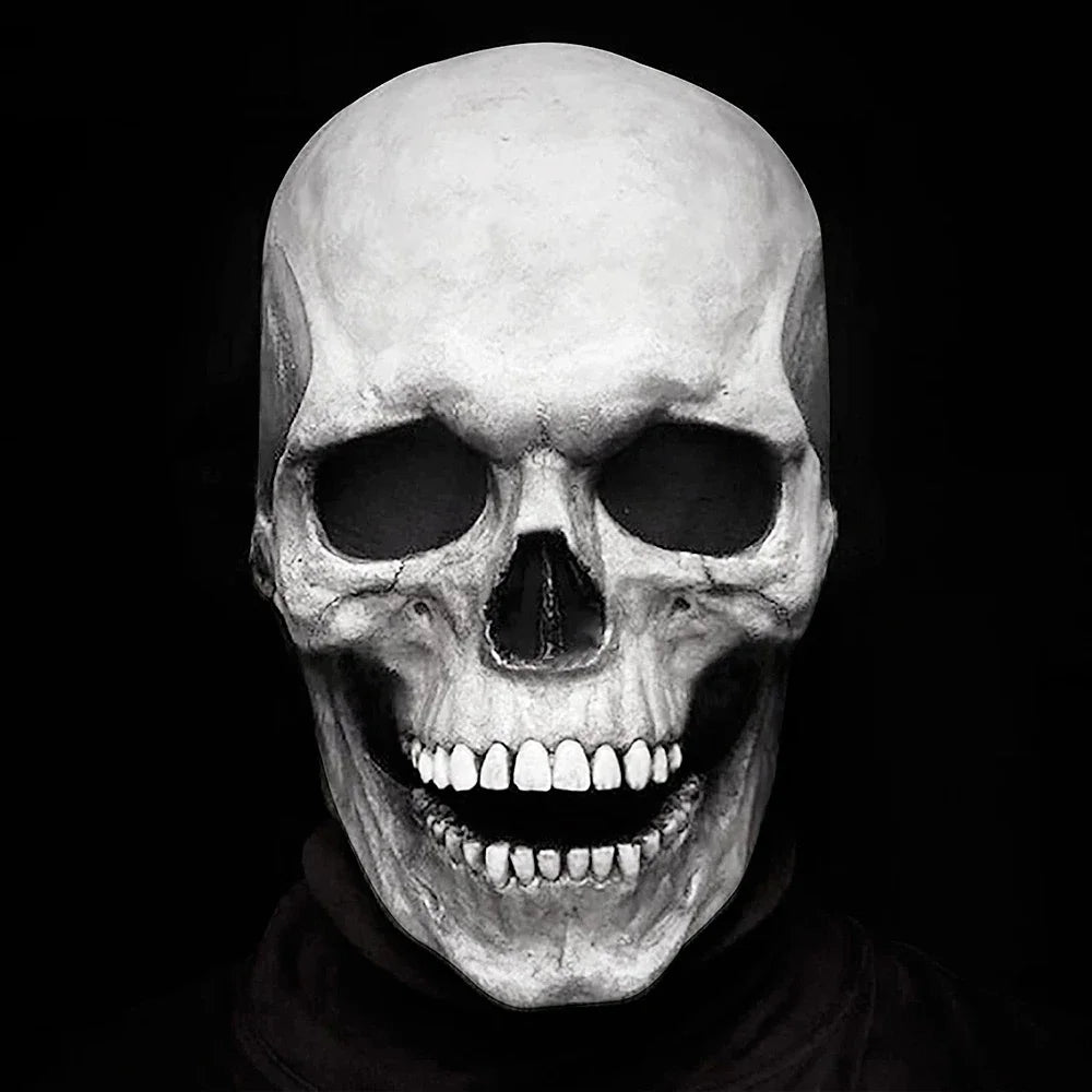 Scary Skull Halloween Mask Latex Full Head Horror Cosplay Costume