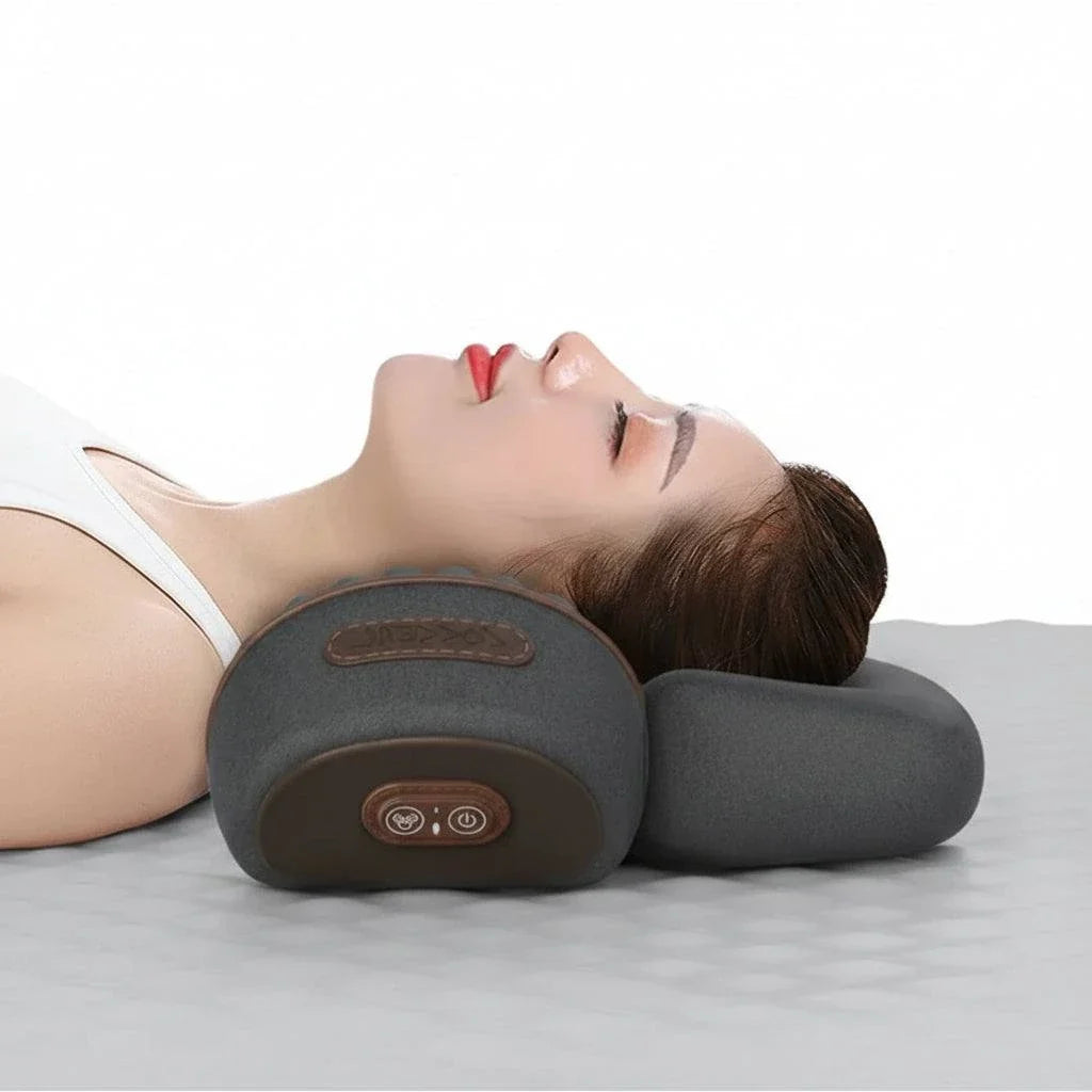 Premium electric neck and shoulder massager with heat, vibration, and kneading functions for pain relief and relaxation