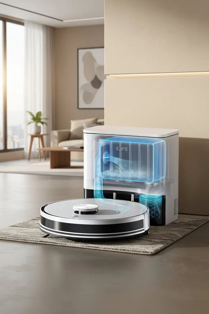 self-emptying robot vacuum and mopv