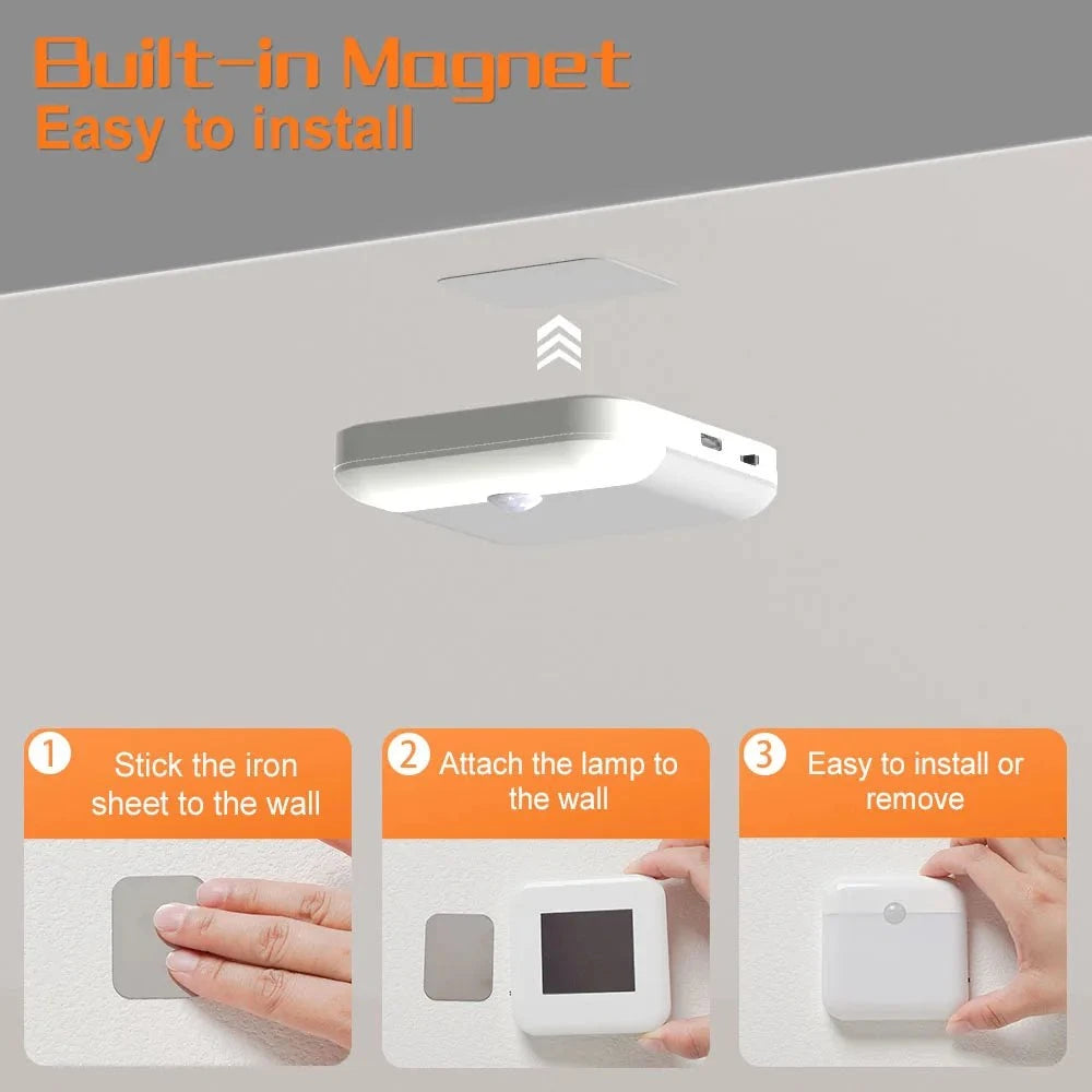 Motion Sensor LED Light – USB-C Rechargeable