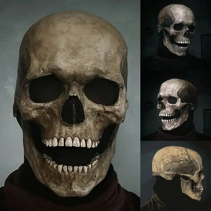 Scary Skull Halloween Mask Latex Full Head Horror Cosplay Costume