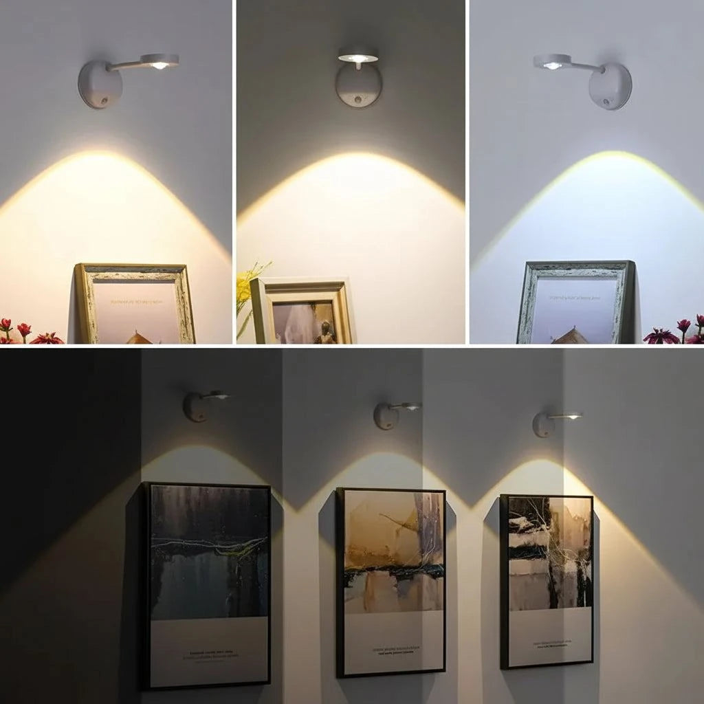 Wireless Motion Sensor Wall Light – Rechargeable LED Night Light with Auto On/Off