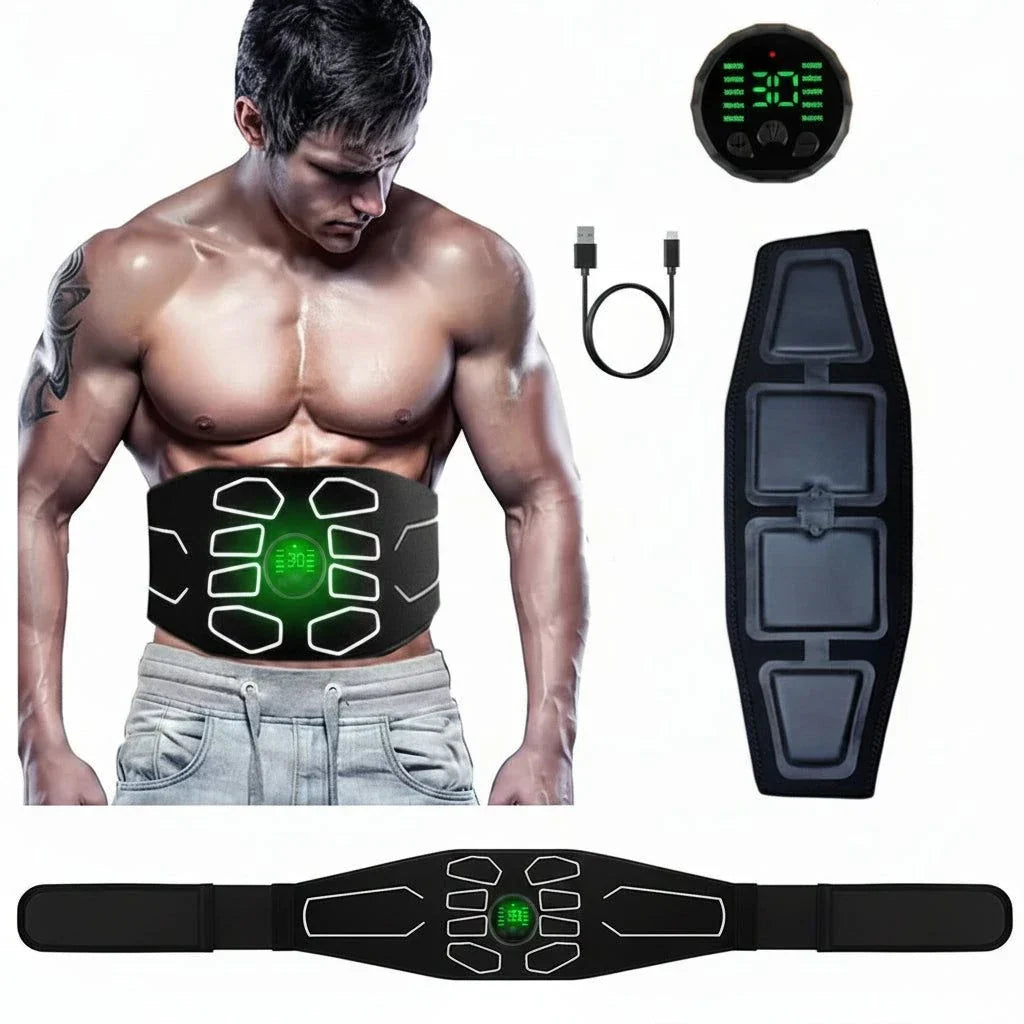 EMS Abdominal Toning Belt electric muscle stimulator for core toning and body shaping