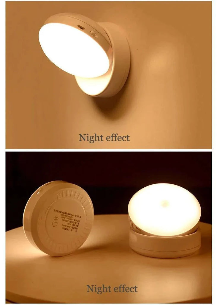 USB Rechargeable Motion Sensor Night Light – Automatic LED Bedside Lamp