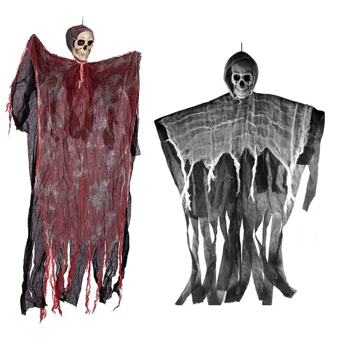 90CM Halloween Hanging Skeleton Ghost Decoration Outdoor Indoor Party