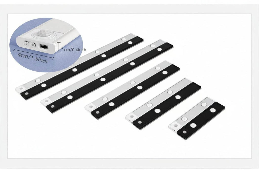 Rechargeable Motion Sensor Cabinet Light – Under Cabinet LED Lighting with Auto On/Off