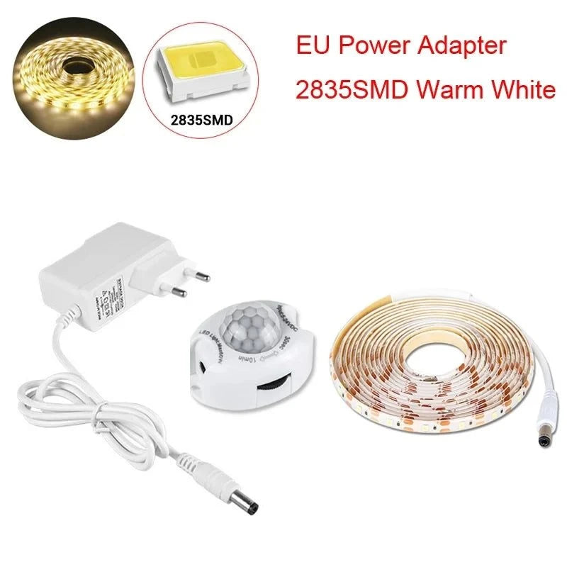 Flexible Motion Sensor LED Strip Light – Rechargeable Under Cabinet & Shelf Lighting
