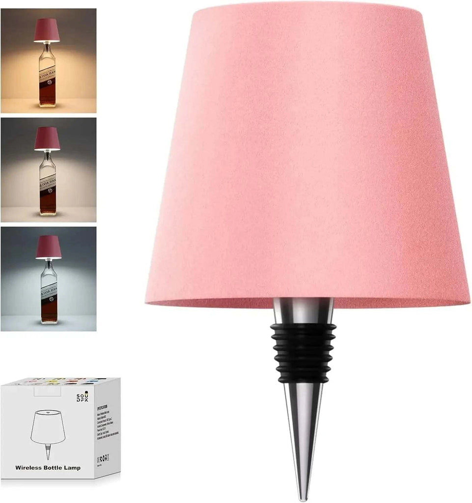 Rechargeable Wine Bottle LED Lamp - Cordless Touch Dimming Table Light with Type-C Charging