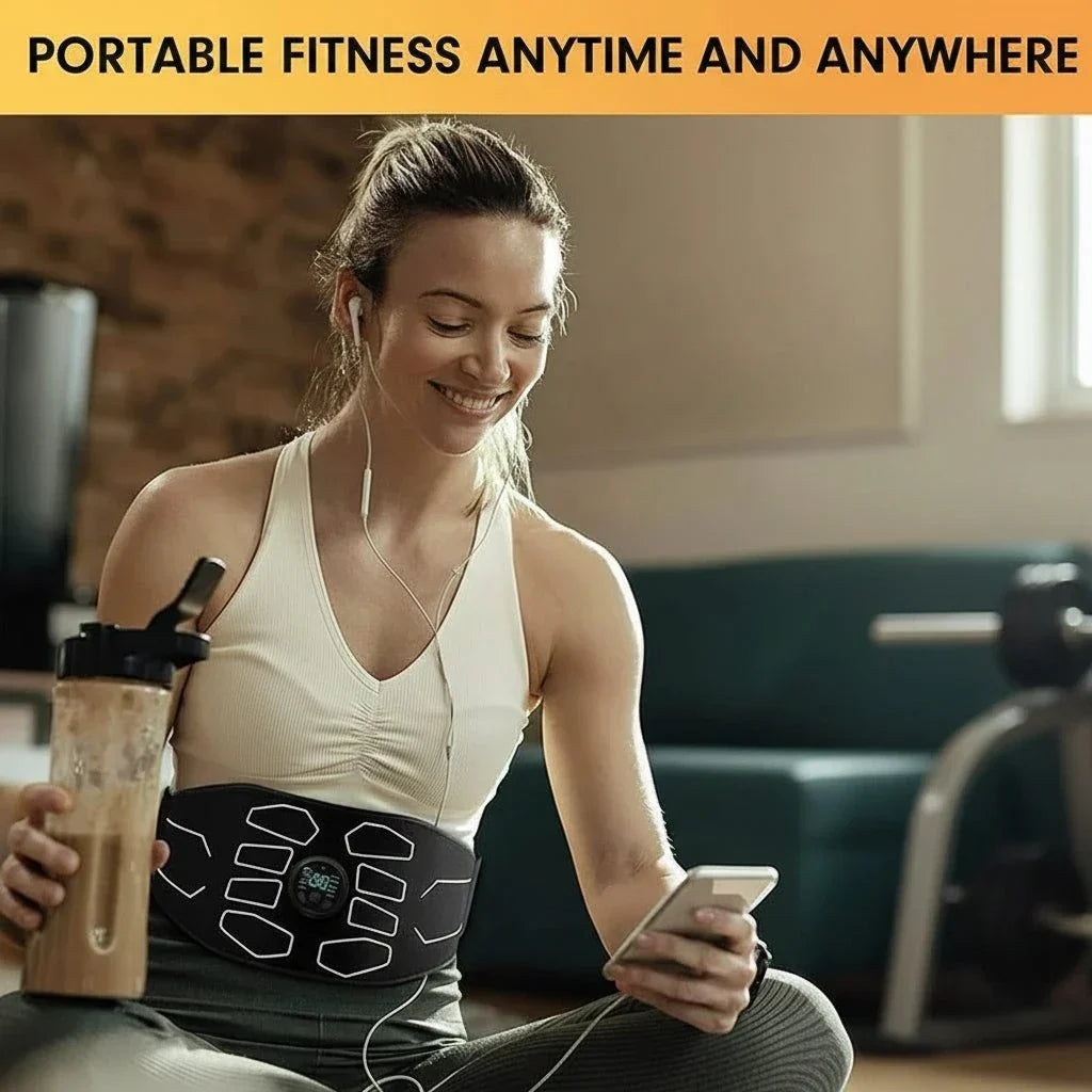 EMS Abdominal Toning Belt electric muscle trainer for core toning and fitness