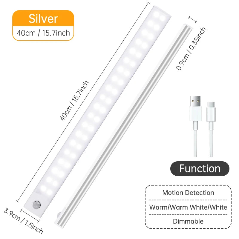Wireless Motion Night Light – Rechargeable LED Sensor Lamp with Auto On/Off