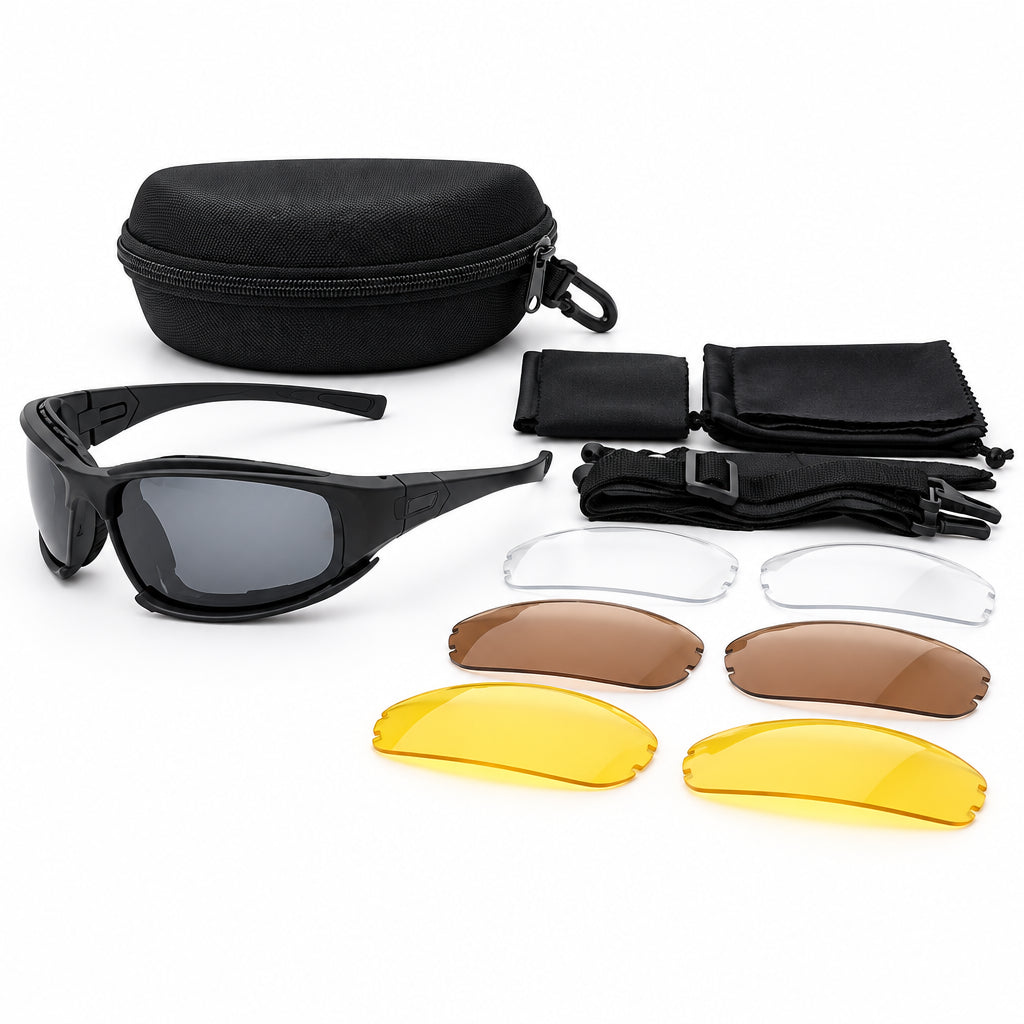 Daisy Tactical Polarized Sports Sunglasses (4 Lens Interchangeable Set)